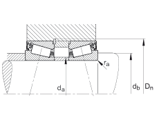 圓錐滾子軸承 JK0S030, 整體圓錐滾子軸承，單側唇密封，直徑系列 0