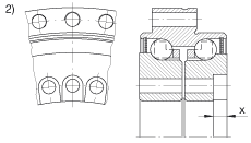 推力角接觸球軸承 ZKLDF100, 雙向，螺釘安裝，兩側(cè)帶密封蓋