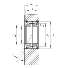 液壓桿端軸承 GF45-DO, 根據(jù) DIN ISO 12 240-4 標(biāo)準(zhǔn)，帶焊接面，需維護