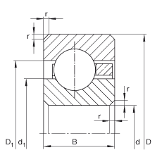 薄截面軸承 CSCA060, 深溝球軸承，類型C，運(yùn)行溫度 -54°C 到 +120°C
